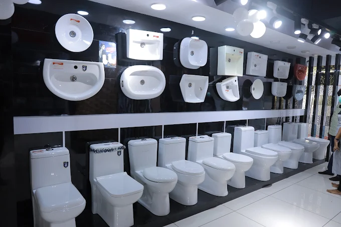Branded Sanitaryware Closets and Basins Showroom Section in Neyyattinkara